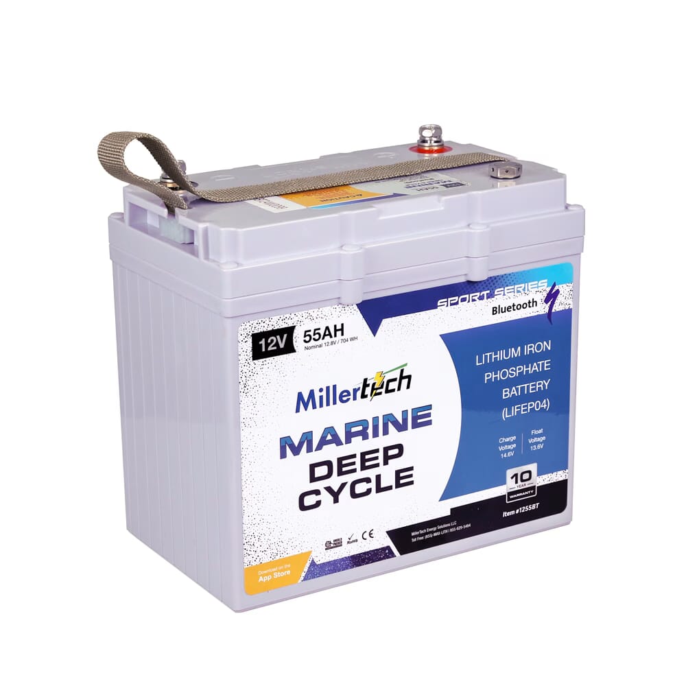 Millertech deep cycle battery 12V 55AH 1255BT spin 24