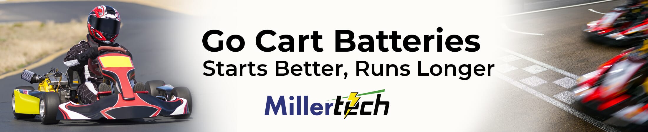 Go cart batteries banner element