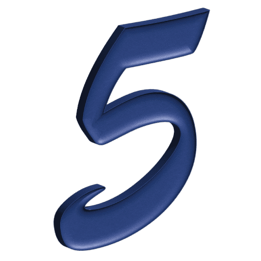 3d navy number 5 element