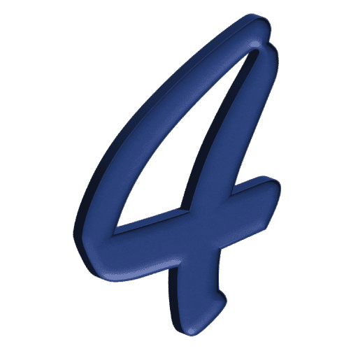 3d navy number 4 element