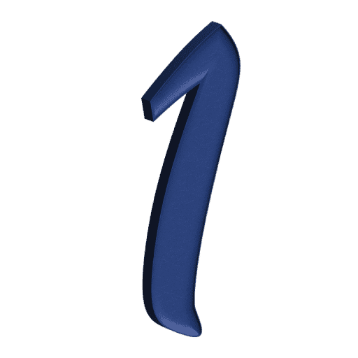 3d navy number 1 element