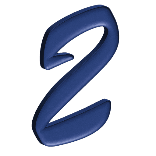 3d navy number 2 element