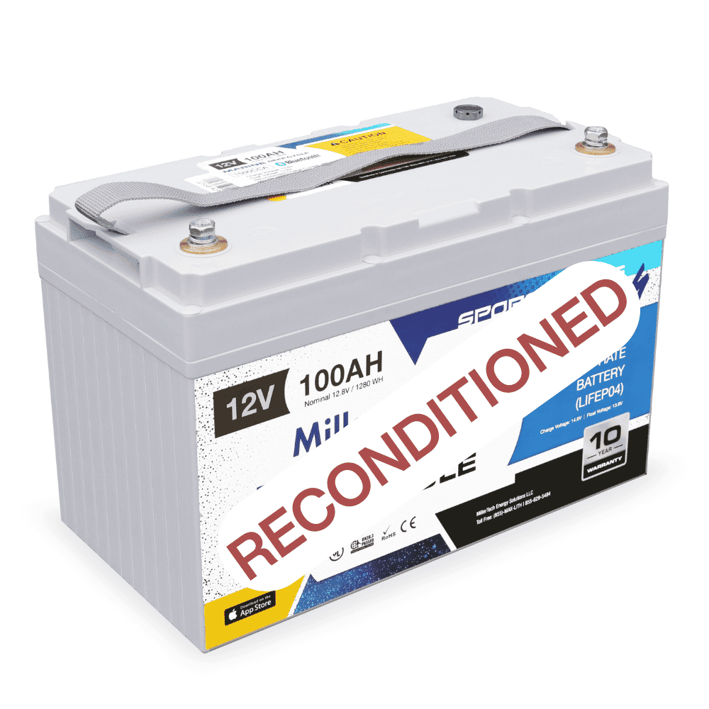 Reconditioned millertech 12v 100ah battery