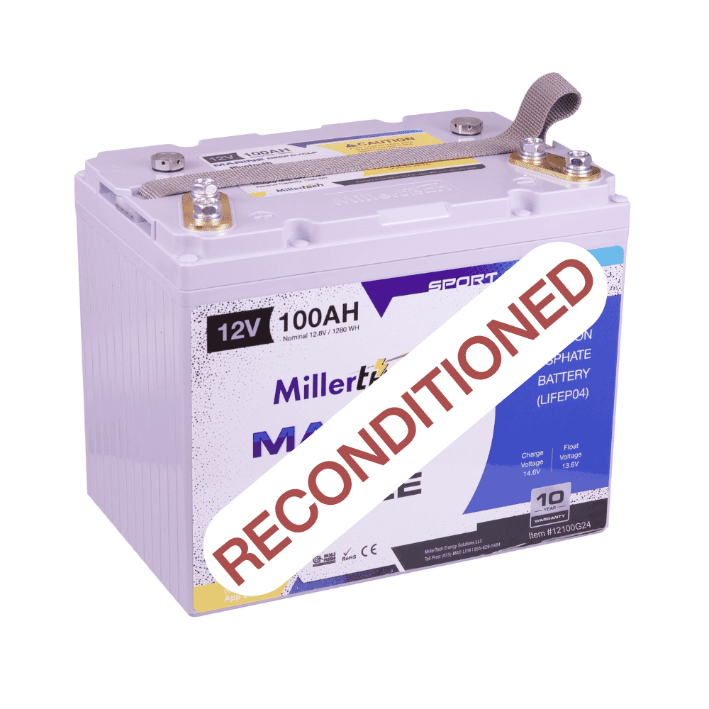 Reconditioned millertech 12v 100ah battery