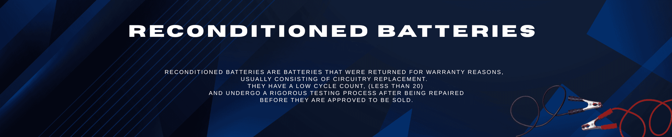 reconditioned batteries informational banner for website