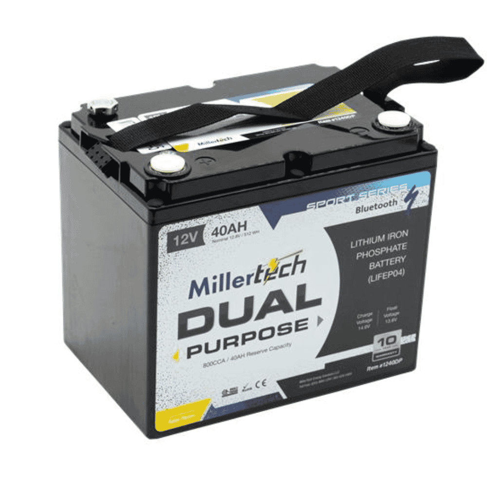 12V 40Ah Dual Purpose Marine Starting and Electronics Battery (Model#1240-DP)